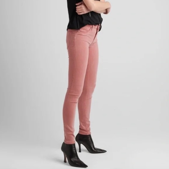 NWT HUDSON NICO MIDRISE  SUPER SKINNY IN DISTRESSED PERSIMMON - 24 - Picture 2 of 10